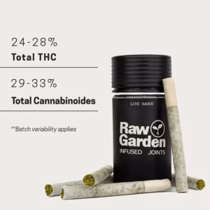 RAW GARDEN - LIVE SAUCE INFUSED PRE-ROLLS 5 PACK