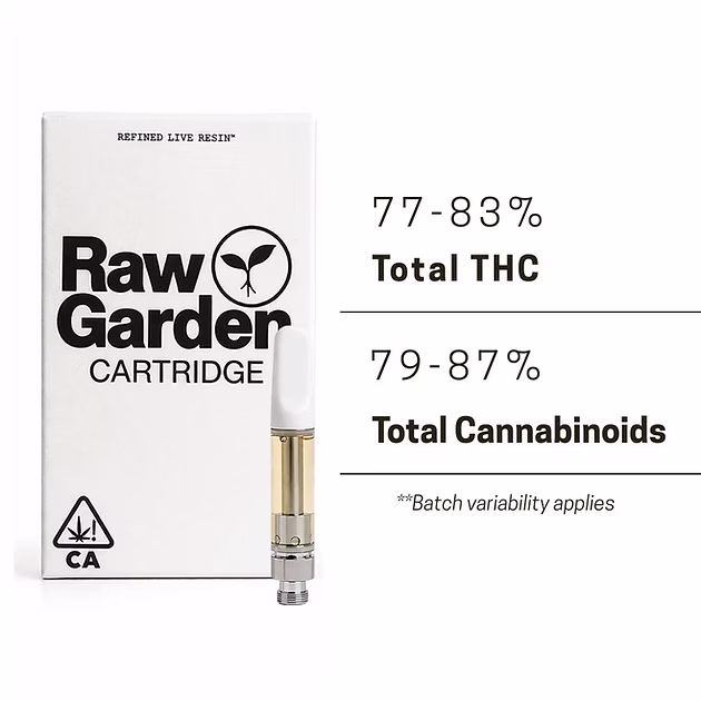 RAW GARDEN REFINED LIVE RESIN CART - 1000MG