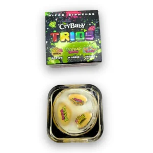 Crybaby Microdiamond Trios 3.5G cannabis concentrate with three strain profiles