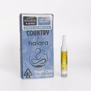 Halara Good Neighbor High CBD 1:1 Cartridge 1G 48% THC 48% CBD Sativa