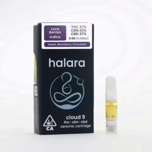 Halara Lava Berries Cloud 9 CBN 2:1:2 Cartridge 0.5G 37% THC 37% CBD 22% CBN